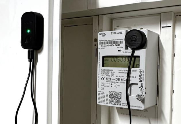 novolto Sense montado en el contador de electricidad